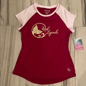 Reel legends gold foil logo top